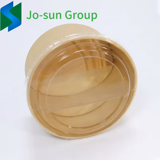 Экологичная одноразовая миска для фруктового салата из крафт-бумаги